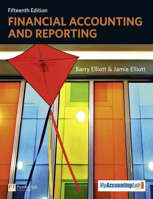 financial accounting and reporting 15th edition barry j. elliott 0273760793, 9780273760795