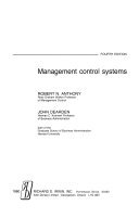 management control systems 5th edition anthony, robert newton 025602961x, 9780256029611