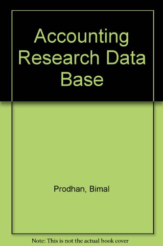 accounting research database a transatlantic perspective 1st edition bimal prodhan, fouad al najjar