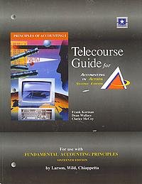 student telecourse guide volume 1 chapters 1 13 for use with fundamental accounting principles 16th edition