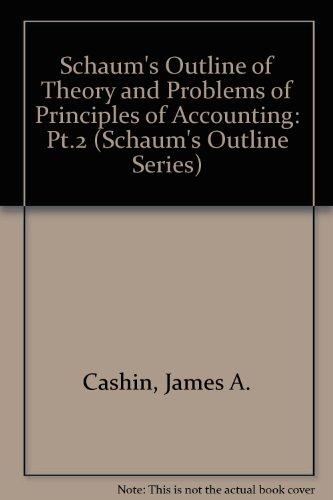 schaums outline of theory and problems of accounting ii 3rd edition james a cashin 0070102716, 9780070102712