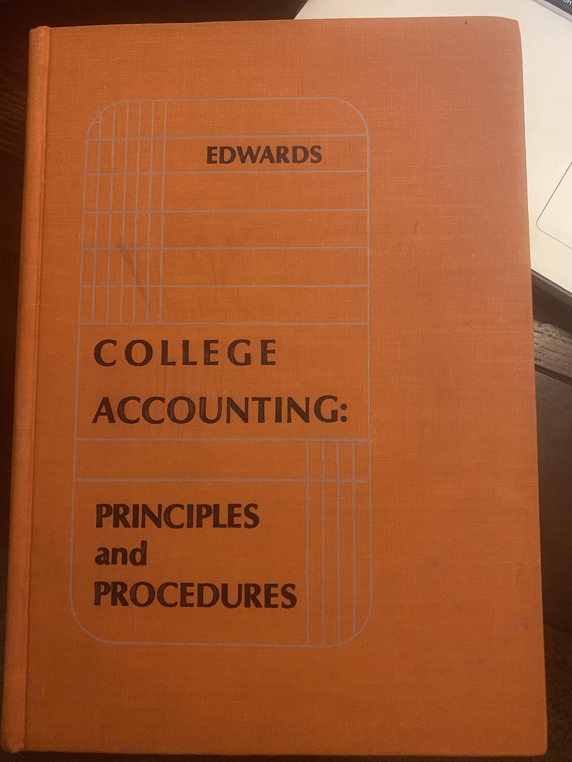 college accounting principles and procedures  edwards, james don 0256018790, 9780256018790