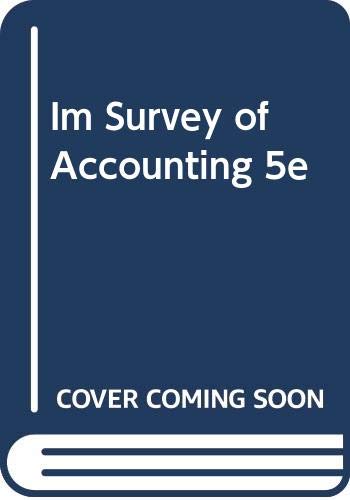 im survey of accounting 5e  warren 0538749121, 9780538749121