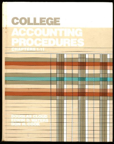 college accounting procedures a competency based approach chapters 1 11  douglas cloud 0471887749,