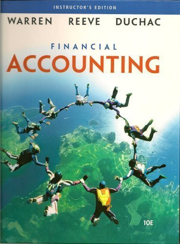 financial accounting 10e instructors edition by duchac warren reeve  duchac warren reeve 0324381883,