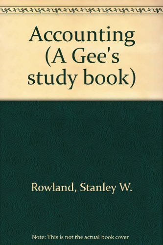 rowland and magees accounting 9th edition stanley william rowland 0852581580, 9780852581582