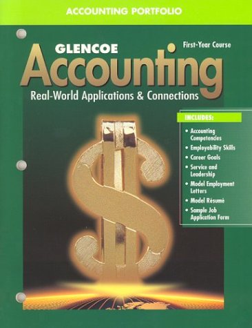 glencoe accounting first year course accounting portfolio edition 4th edition mcgraw hill 007820318x,