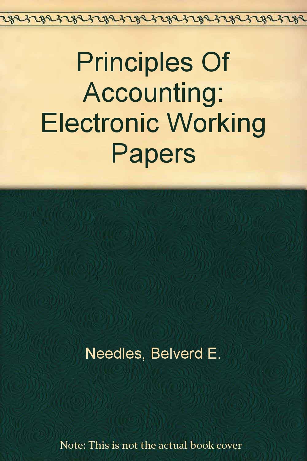 principles of accounting electronic working papers 9th edition needles, belverd e. 0618380000, 9780618380008