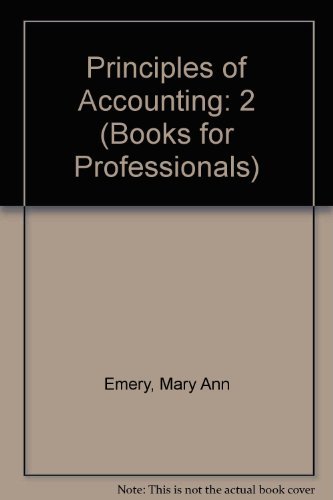 principles of accounting 1st edition emery, mary ann 0156000296, 9780156000291