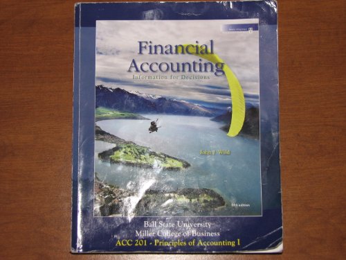 financial accounting information for decisions acc 201 5th edition john j. wild 0077449495, 9780077449490