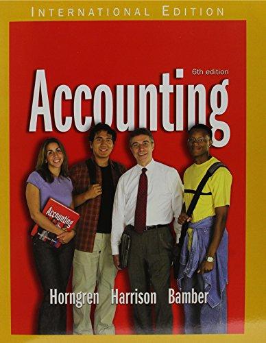 accounting a89  charles t. horngren / walter t. harrison / linda s. bamber 013124700x, 9780131247000
