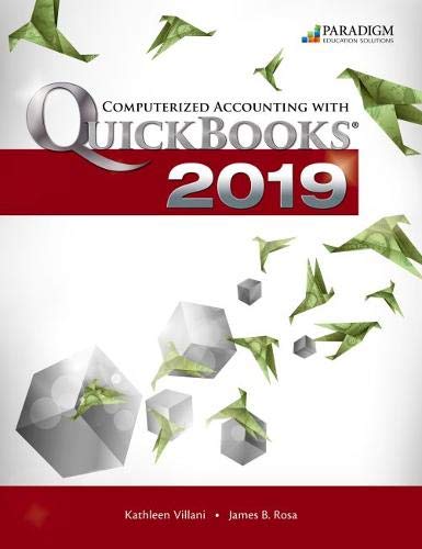 computerized accounting with quickbooks online 2019 desktop edition  paradigm education solutions (author)