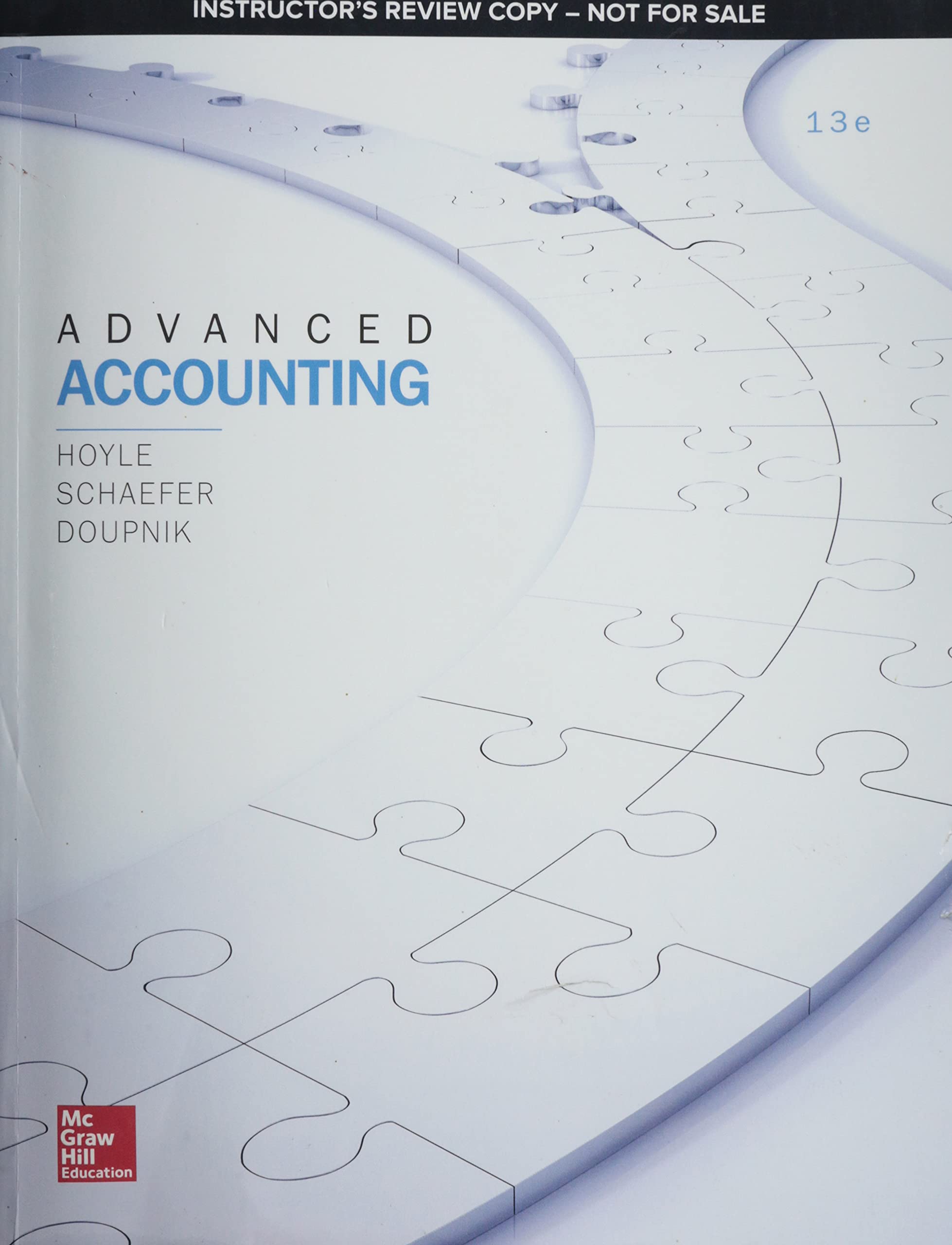 loose leaf for advanced accounting 13th edition hoyle, joe ben, schaefer, thomas, doupnik, timothy