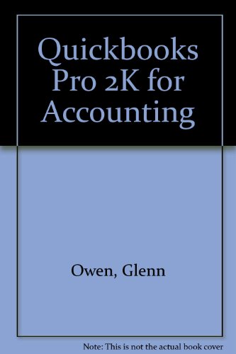 quickbooks pro 2k for accounting  glenn owen 0324074565, 9780324074567