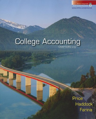 college accounting chapters 1 13 12th edition price, john ellis, haddock, m. david, jr., farina, michael j.