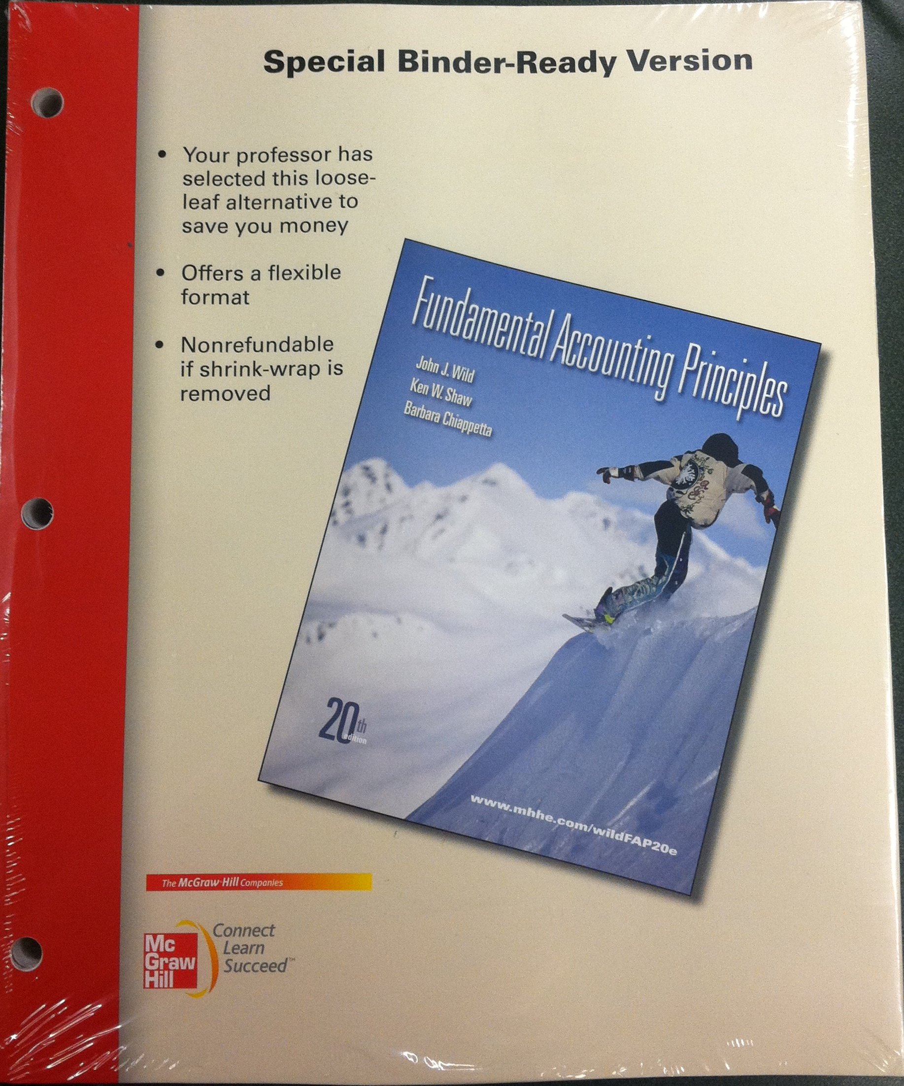 loose leaf fundamental accounting principles 20th edition john wild 0077405145, 9780077405144