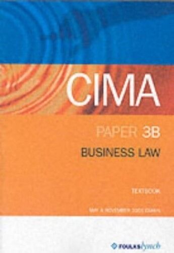 cima textbook paper 3b very good books 1st edition not available 9780748353514