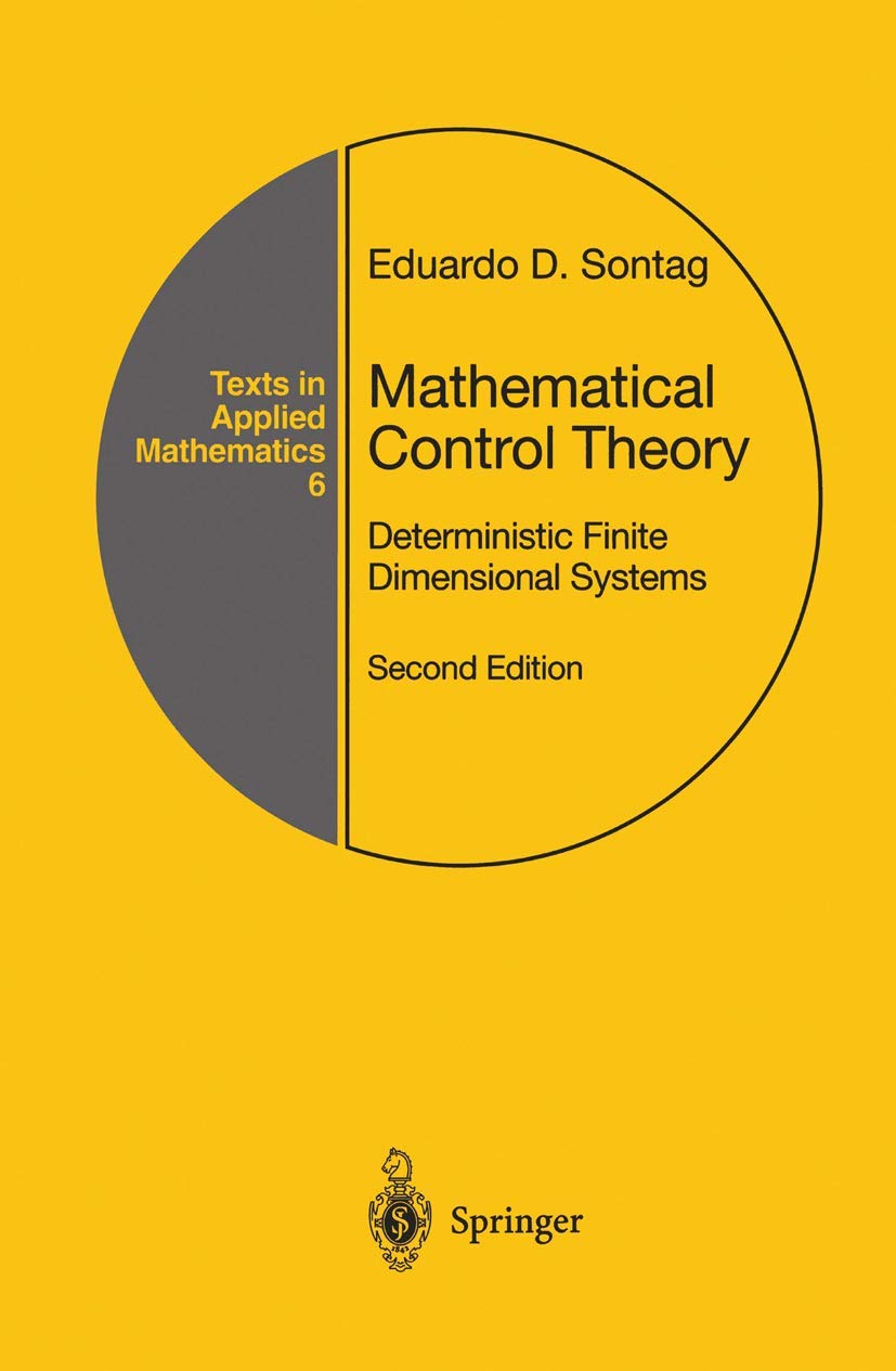 mathematical control theory deterministic finite dimensional systems 1st edition sontag, eduardo d.