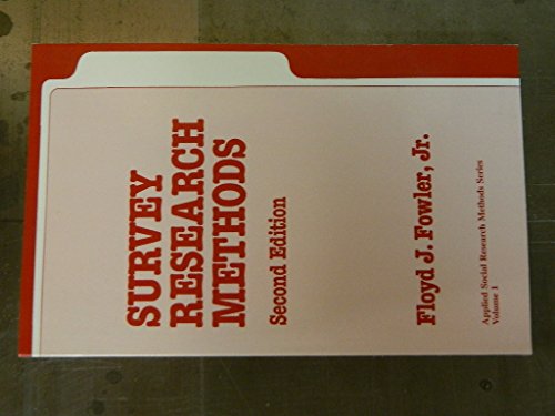 survey research methods revised edition floyd j. fowler, jr. 0803932936, 9780803932937