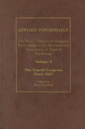 applied psychology         v 4  horst gundlach 0415172195, 9780415172196