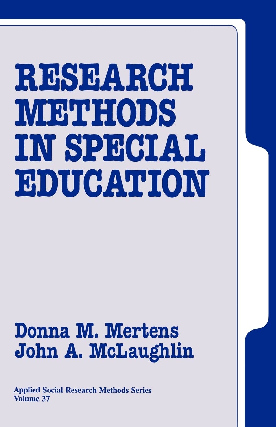 research methods in special education 1st edition mertens, donna m., mclaughlin, john a. 0803948093,