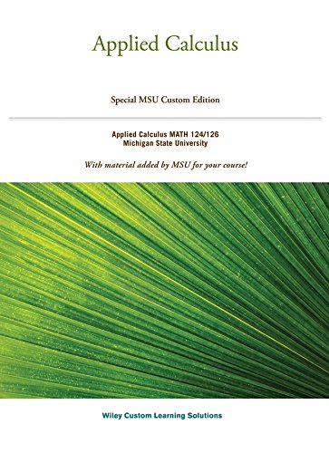 applied calculus msu 124 john wiley & sons 111895291x, 9781118952917