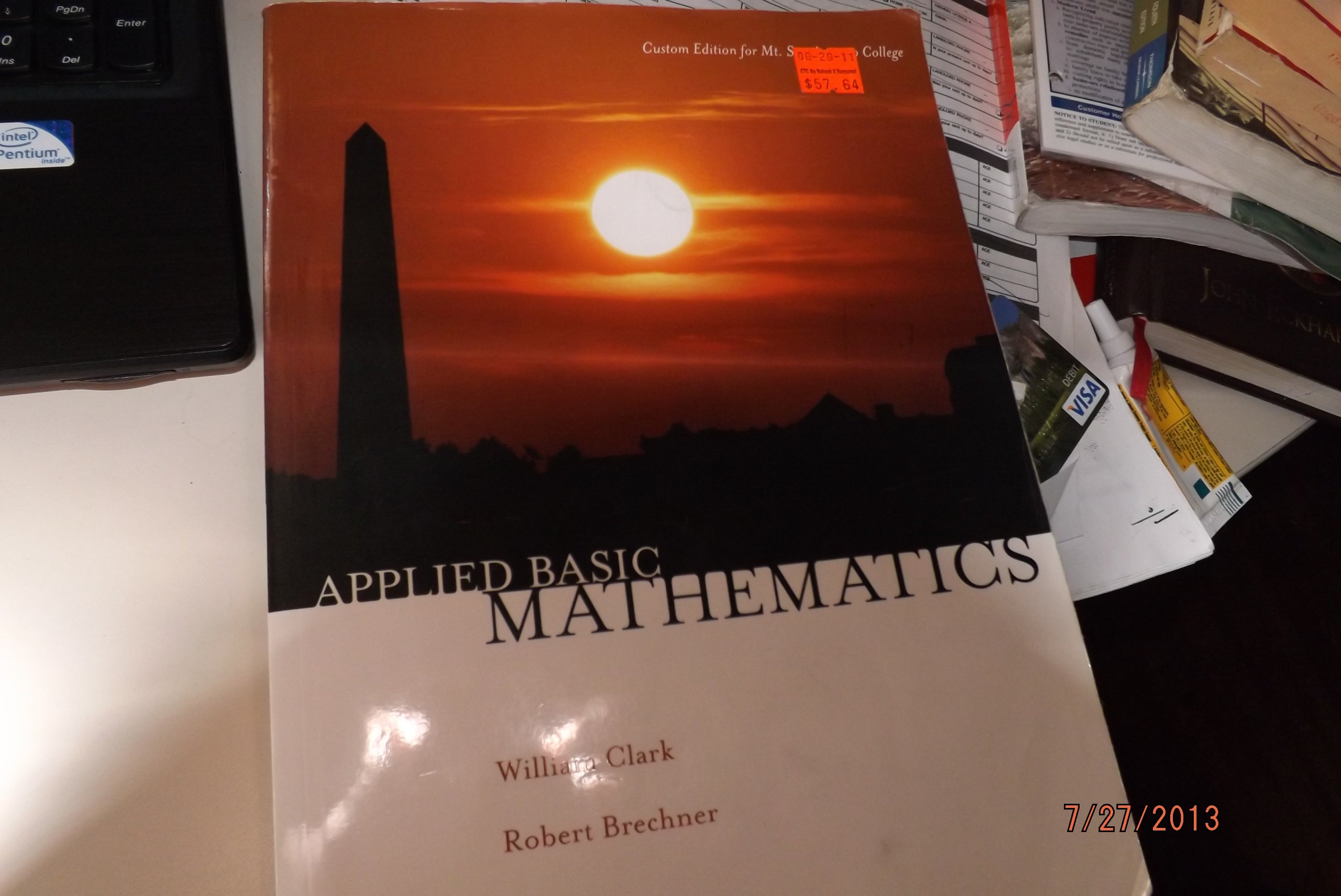 title applied basic mathematics custom 1st edition william clark and robert brechner 0558084672, 9780558084677
