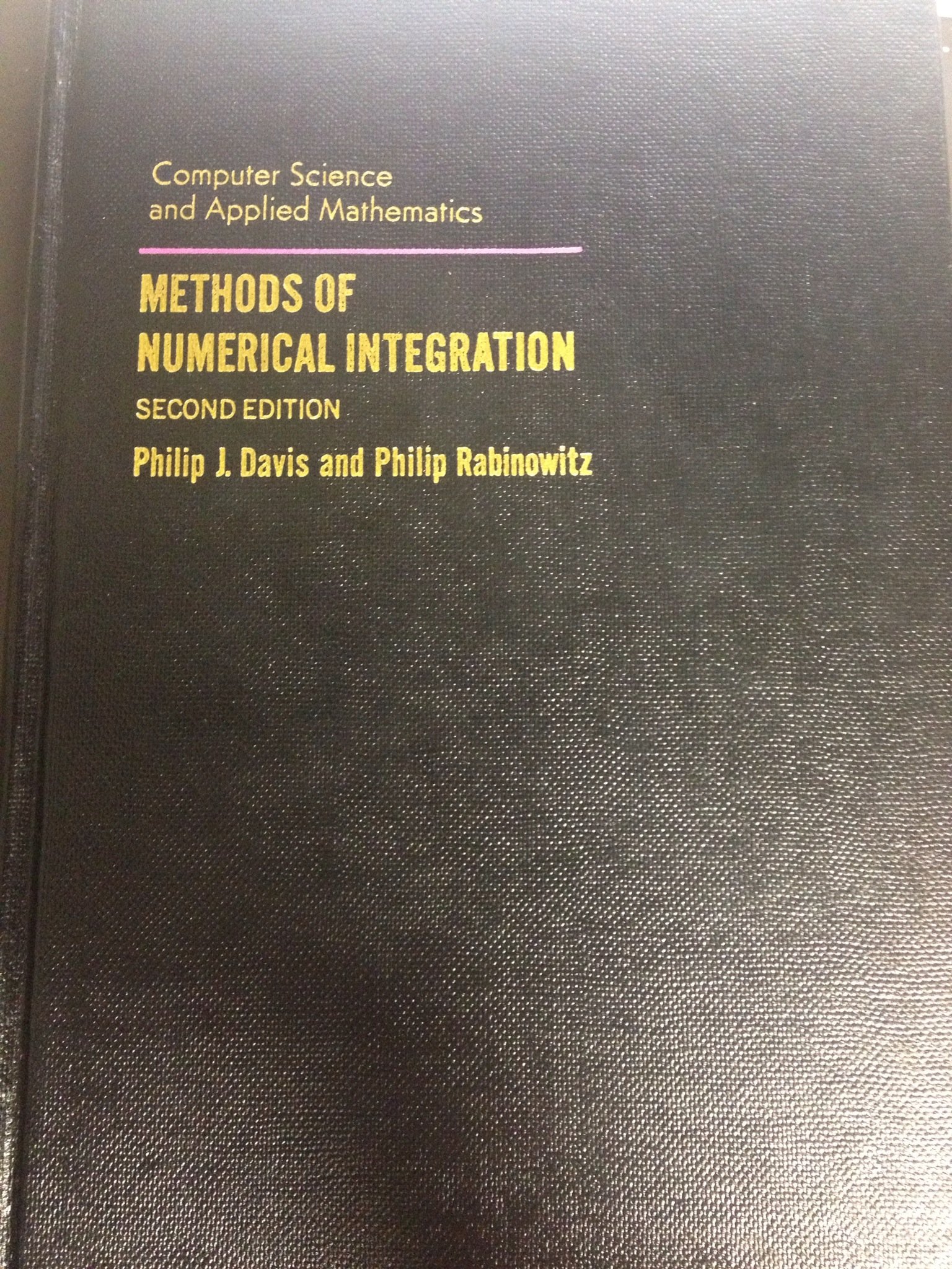 methods of numerical integration subsequent edition philip j. davis, philip rabinowitz 0122063600,