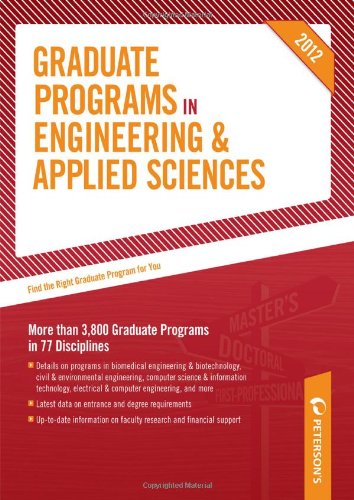 graduate programs in engineering and applied sciences 2012 46th edition petersons 076893284x, 9780768932843