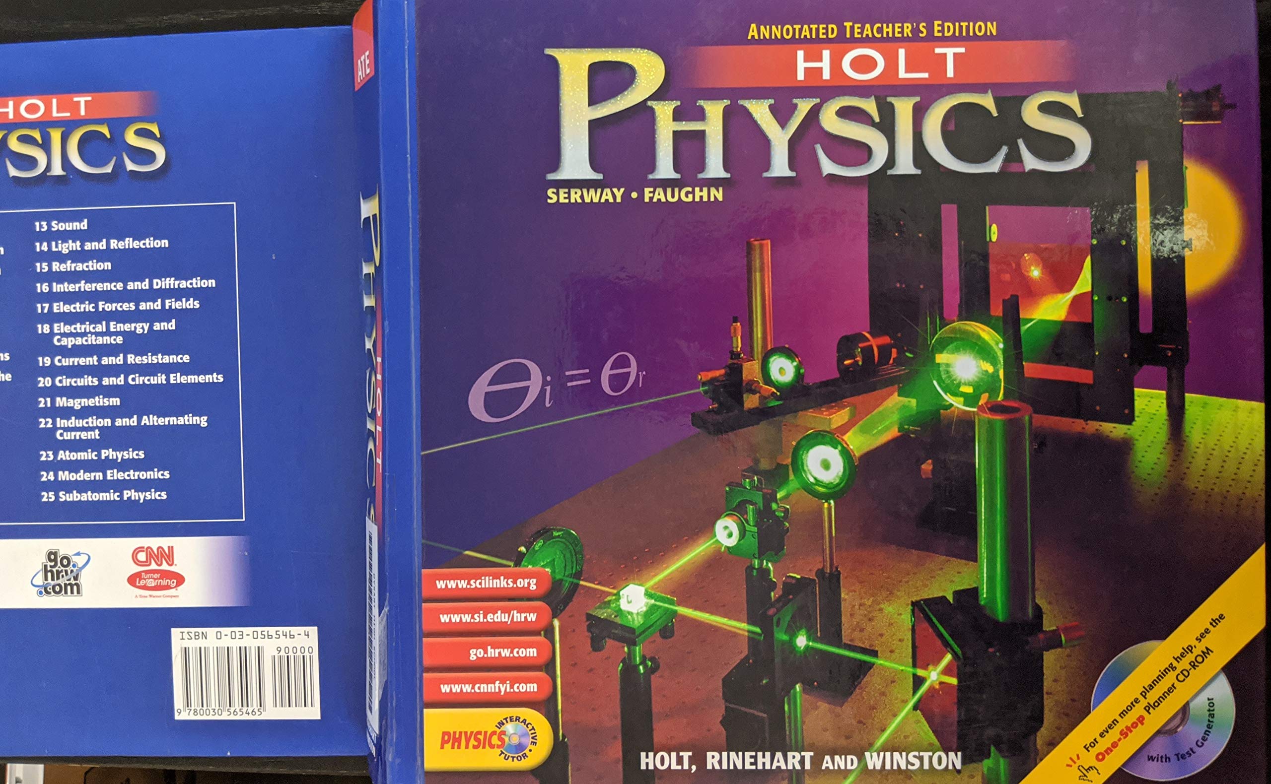 holt physics annotated teachers edition 1st edition serway, raymond a., faughn, jerry s. 0030565464,