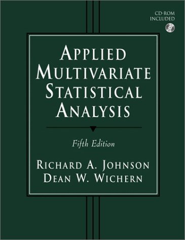 applied multivariate statistical analysis subsequent edition johnson, richard arnold, wichern, dean w.