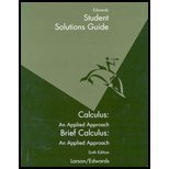 calculus an applied approach student solutions guide 8th edition larson, ron, edwards, bruce h. 0618218726,