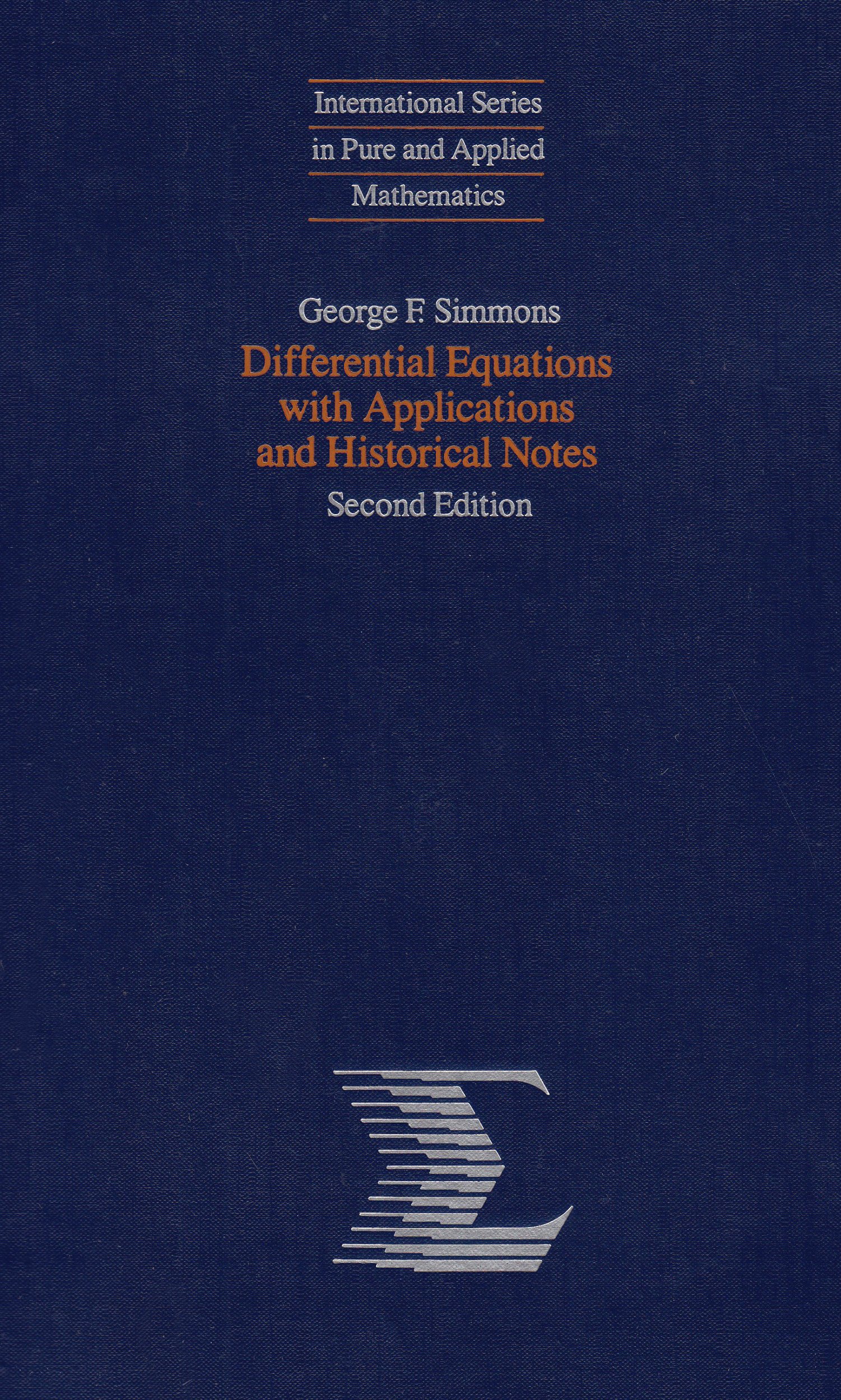 differential equations with applications and historical notes 2nd edition 2nd edition george f. simmons, john