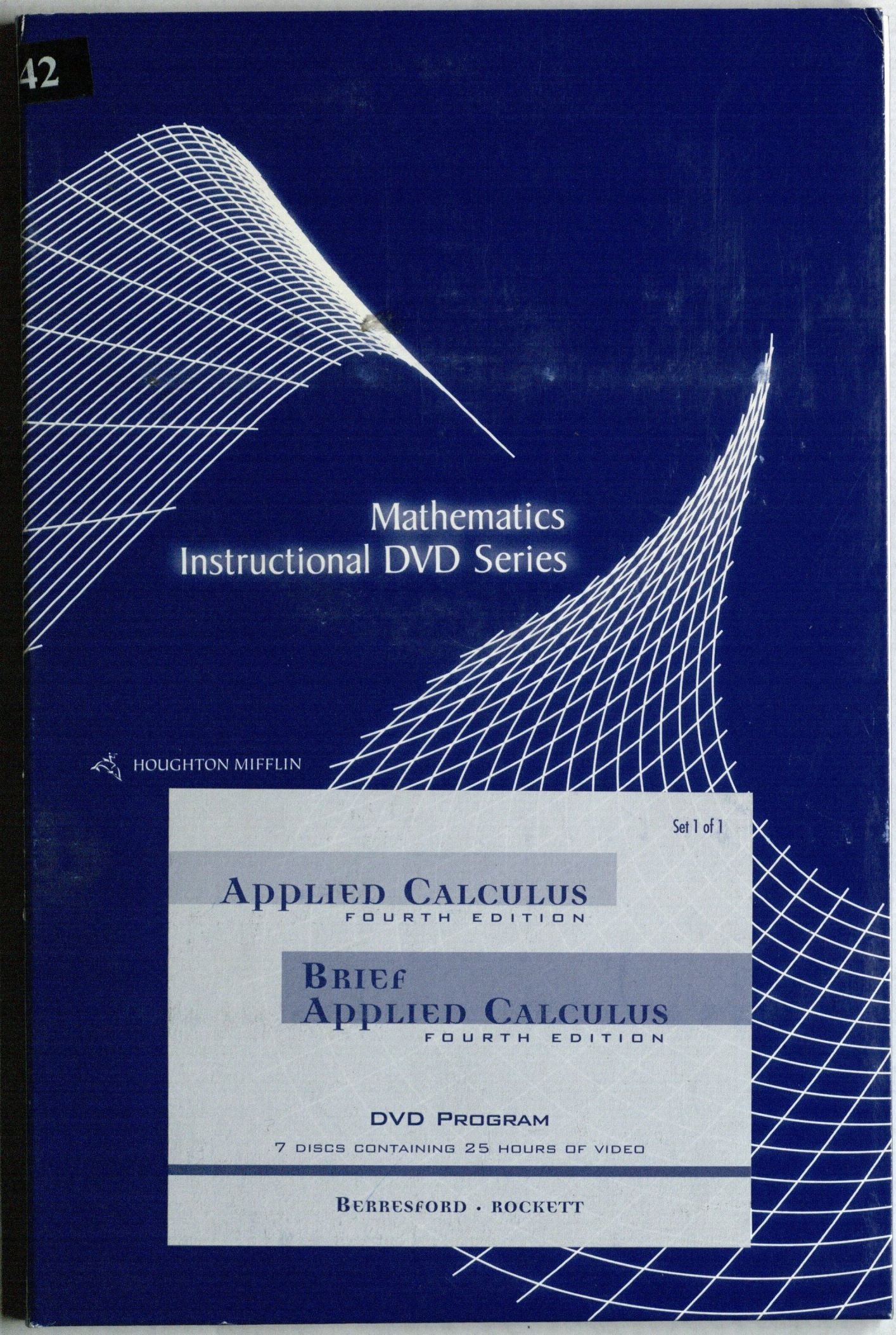 mathematics instructional dvd series applied calculus 7 disc dvd progra edition 4th edition berresford,