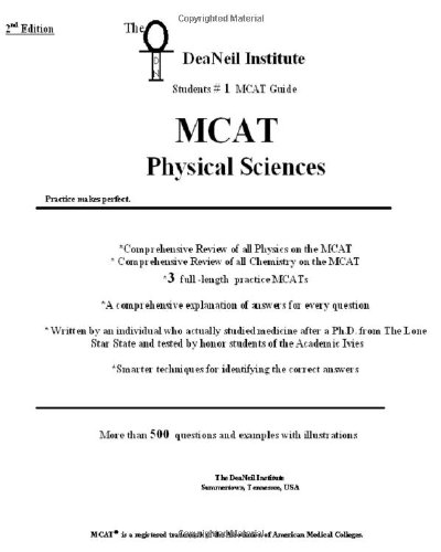 mcat physical sciences medical school admissions physics chemistry  the deaneil institute 1438258372,
