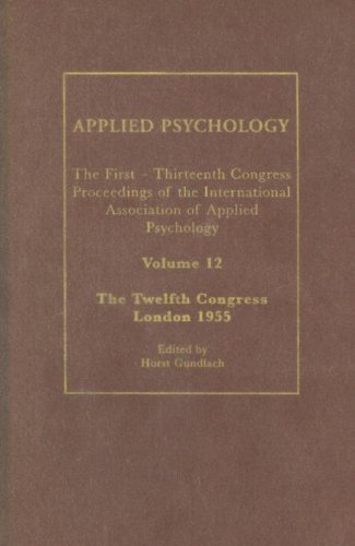 applied psychology v12 1st edition horst gundlach (editor) 0415172276, 9780415172271