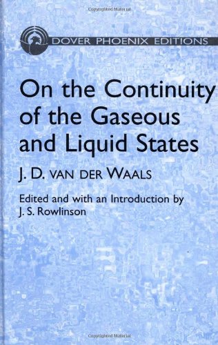 on the continuity of the gaseous and liquid states  j. d. van der waals, physics 0486495930, 9780486495934