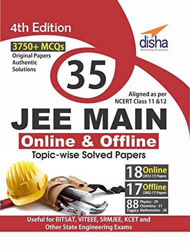 35 jee main online and offline physics chemistry and mathematics topic wise solved papers  disha experts