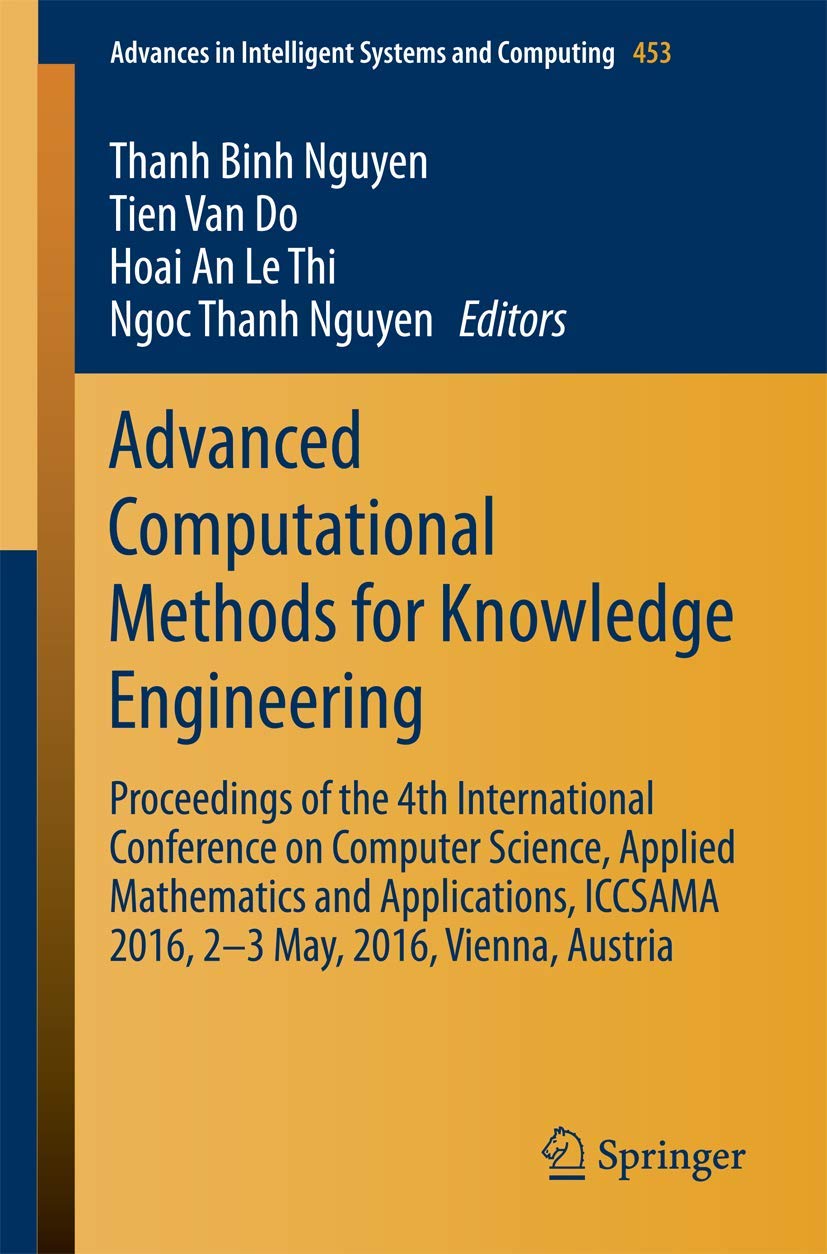 advanced computational methods for knowledge engineering of the international conference on computer science
