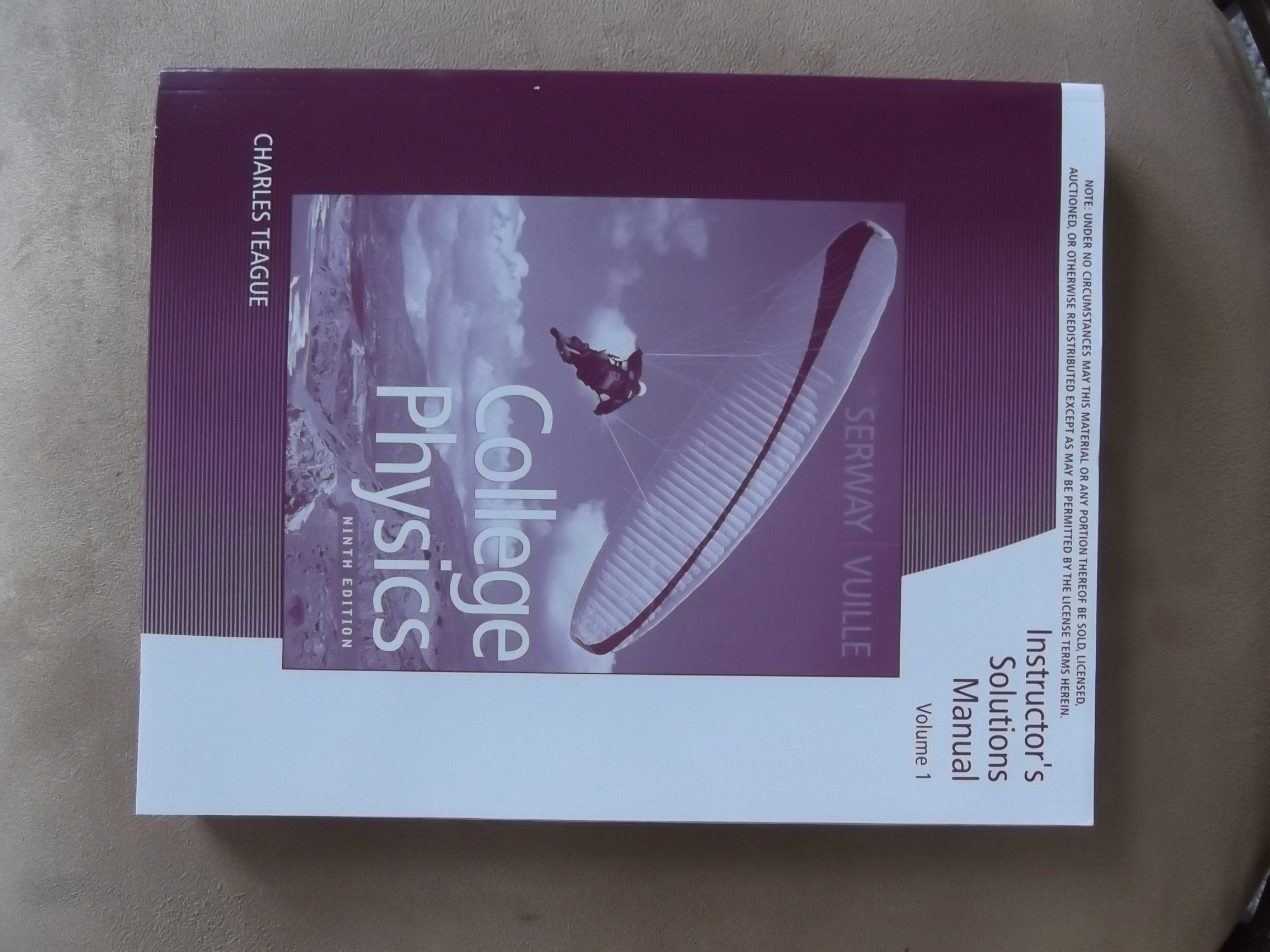 ism college physics v1 9e  serway 0840068700, 9780840068705