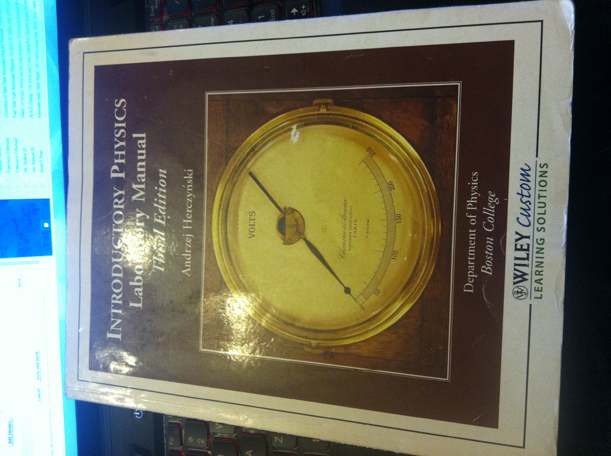 physics lab manual custom 3rd edition herczynski 047095308x, 9780470953082