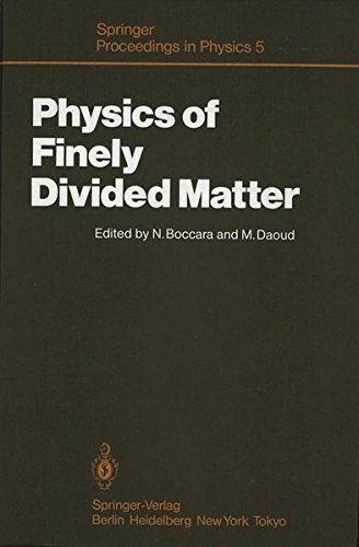 physics of finely divided matter of the winter school les houches france march 25 april 5 1985  n. boccara