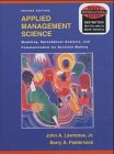 applied management science a computer integrated approach for decision making by lawrence john a pasternack