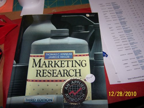 marketing research an applied approach 3rd edition kinnear, thomas c 0070347484, 9780070347489