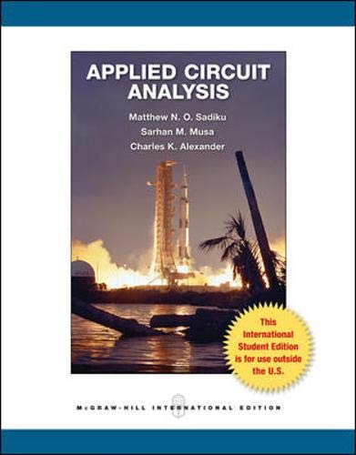 applied circuit analysis  matthew n. o. sadiku 0071317821, 9780071317825
