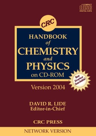 crc handbook of chemistry and physics 2004 cd ro network version  david r. lide 0849321077, 9780849321078