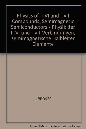 physics of ii vi and i vii compounds semimagnetic semiconductors / physik der ii vi und i vii verbindungen