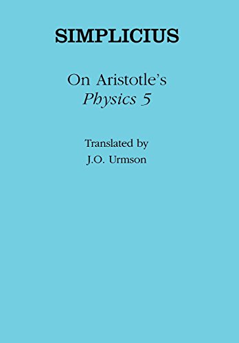 on aristotles on physics 5 1st edition simplicius 0801434076, 9780801434075