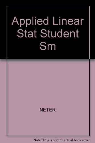 applied linear stat student sm  neter 0256098719, 9780256098716