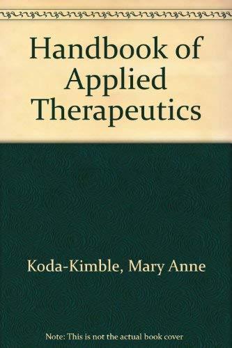 handbook of applied therapeutics 2nd edition koda kimble, young, kradjan, guglielmo 0915486164, 9780915486168